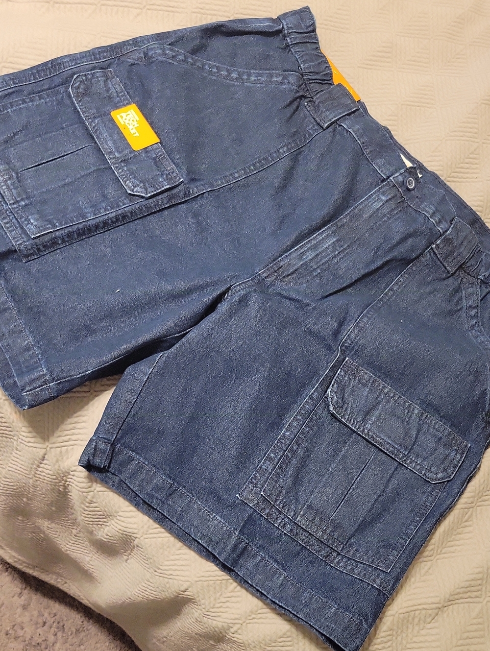Men's Navy Cargo Shorts Size 36